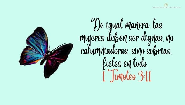 versiculos para mujeres valientes 1 Timoteo 3_11