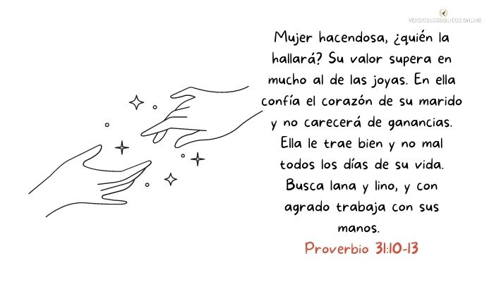 versiculos para mujeres valientes Proverbio 31_10-13