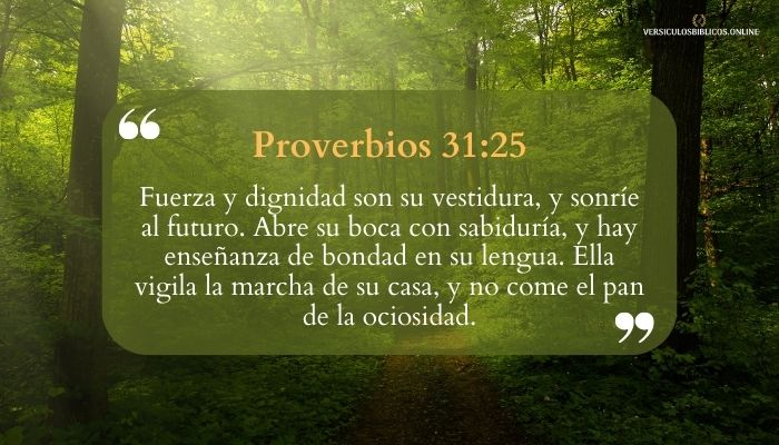 versiculos para mujeres valientes Proverbios 31_25