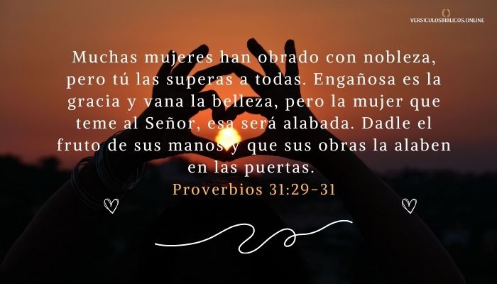 versiculos para mujeres valientes Proverbios 31_29-31