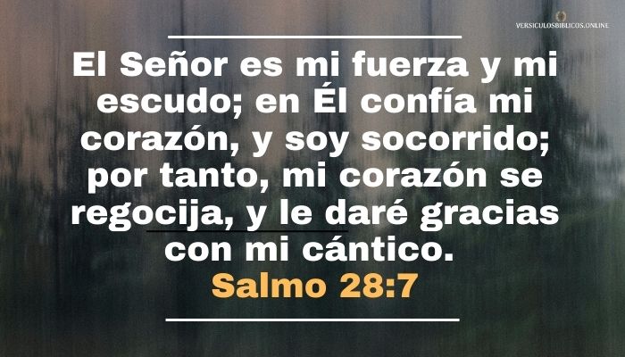 versiculos para mujeres valientes Salmo 28_7
